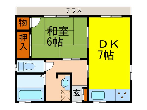 花屋敷1丁目828平屋の物件間取画像